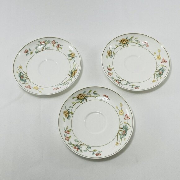 Heinrich Villeroy Boch Bonzai Plate Saucer Dish Lot Butter Salad Flower Germany - Picture 1 of 8